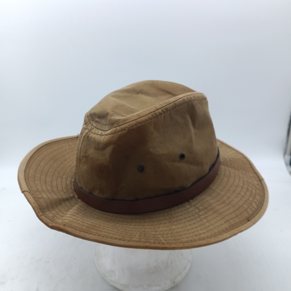 Stetson Mens Tan Cotton Canvas Outdoor Safari Sun Hat Made in USA Small - Picture 5 of 8